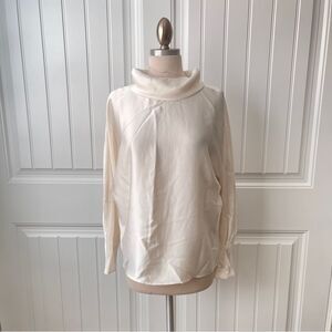 Express White Long Sleeve Satin Blouse